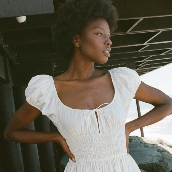 DOEN QUINN DRESS IN SEA SALT SZ Small S Rare Sold Out - Picture 2 of 7